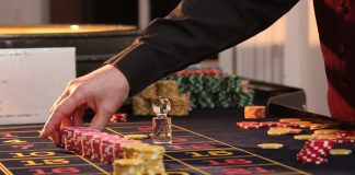 professional gambler playing in casino