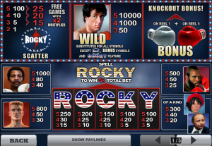 rocky movie themed slots