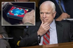 John McCain playing poker